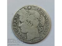 1 франк сребро Франция 1872 K -  сребърна монета №42