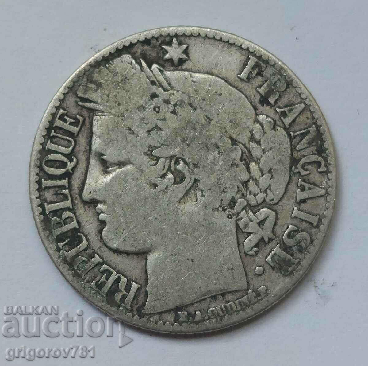 1 франк сребро Франция 1872 A -  сребърна монета №43