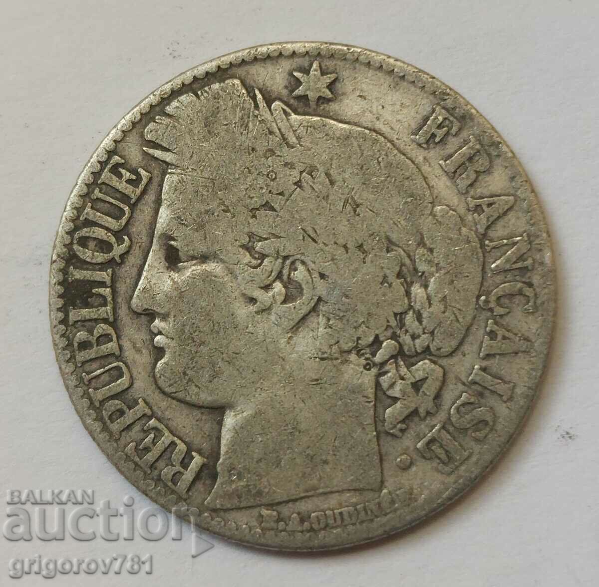 1 франк сребро Франция 1872 A -  сребърна монета №45