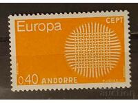 Френска Андора 1970 Европа CEPT MNH