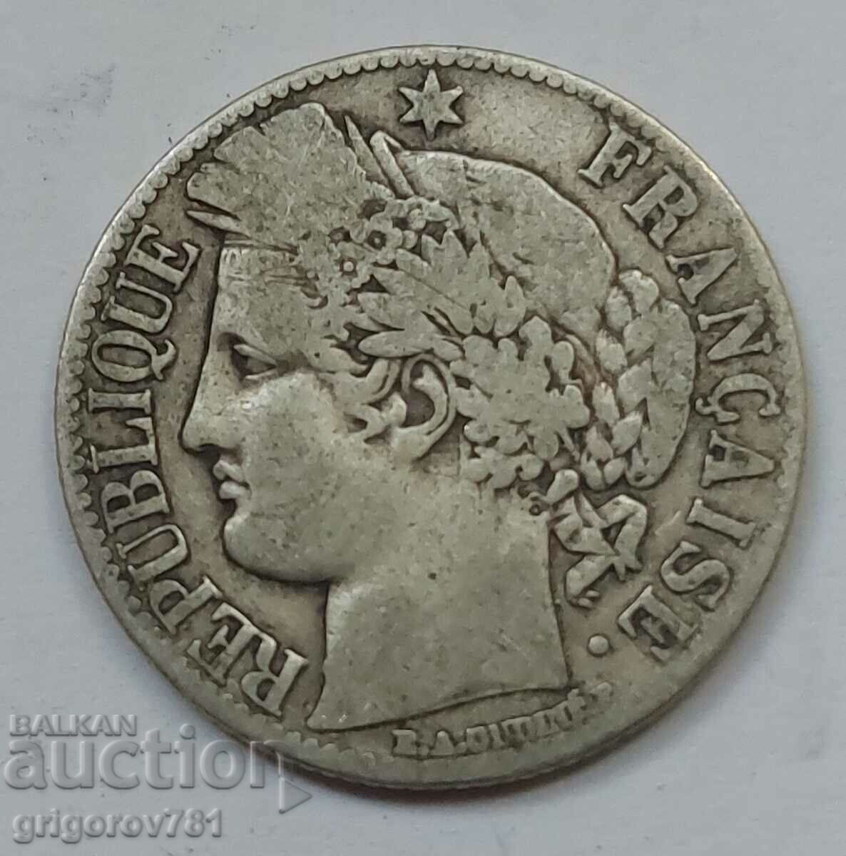 1 франк сребро Франция 1872 A -  сребърна монета №48