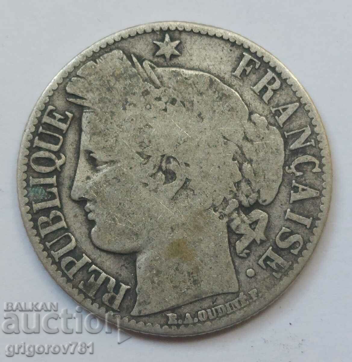1 франк сребро Франция 1872 K -  сребърна монета №49