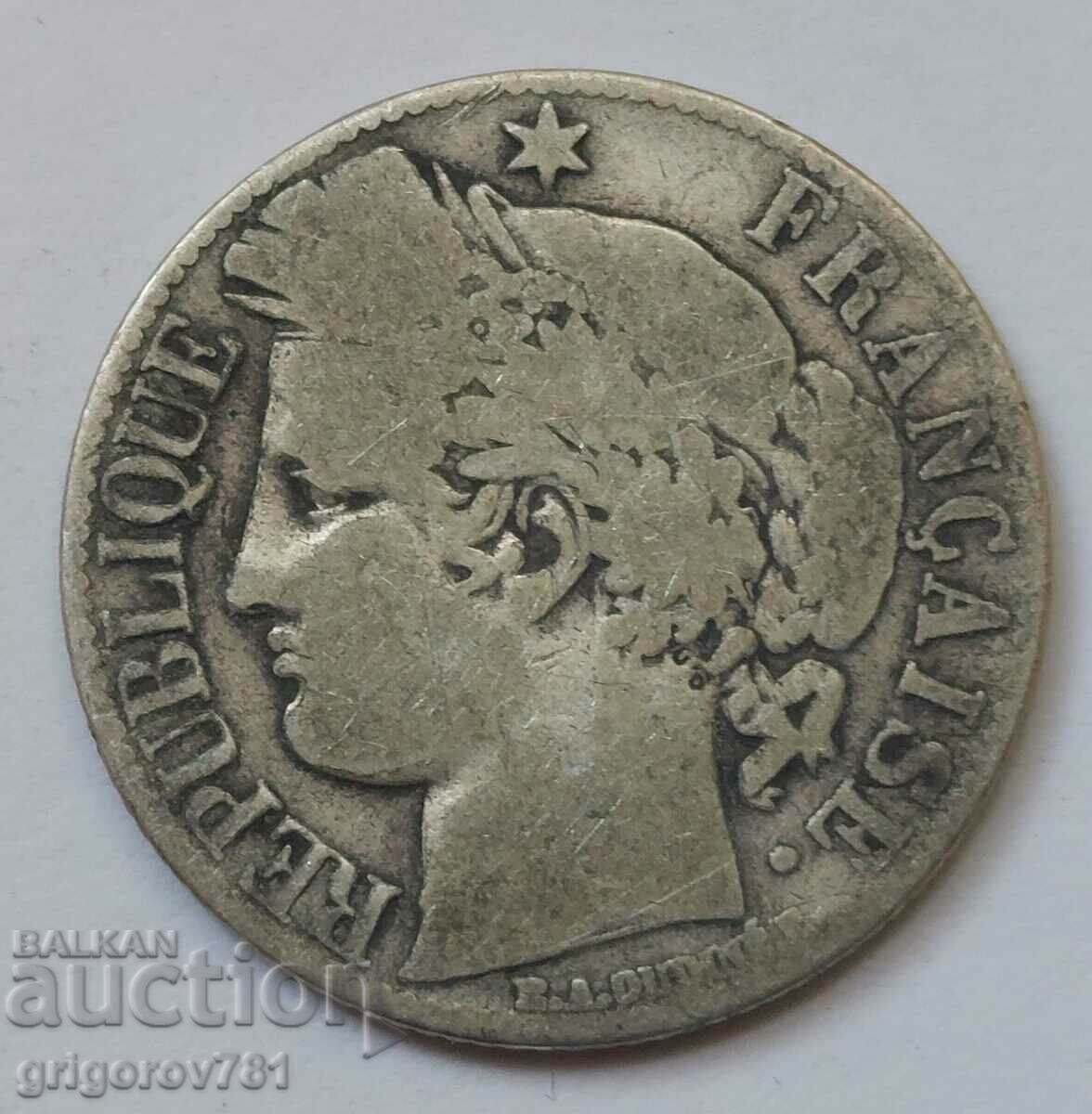 1 франк сребро Франция 1872 A -  сребърна монета №51