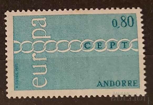 Andorra franceză 1971 Europa CEPT MNH