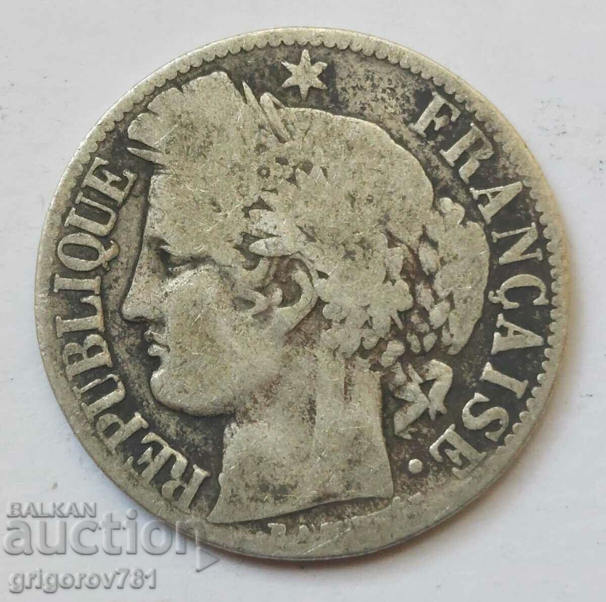 1 франк сребро Франция 1872 K -  сребърна монета №54