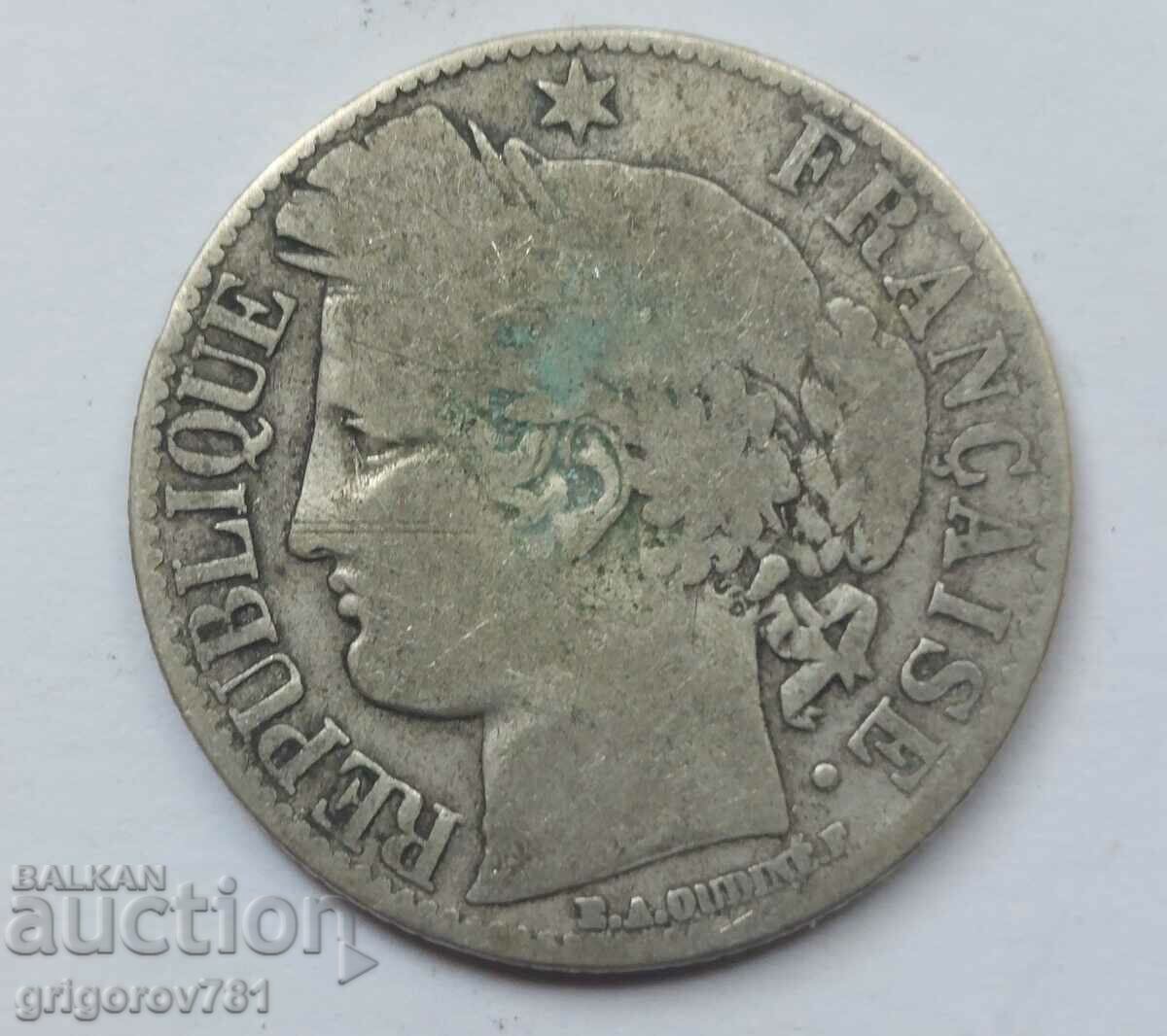 1 франк сребро Франция 1872 A-  сребърна монета №56