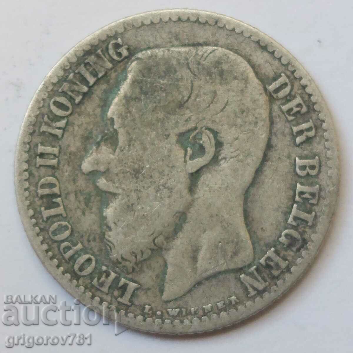 Ασημένιο 1 φράγκου Βέλγιο 1887 - ασημένιο νόμισμα #58