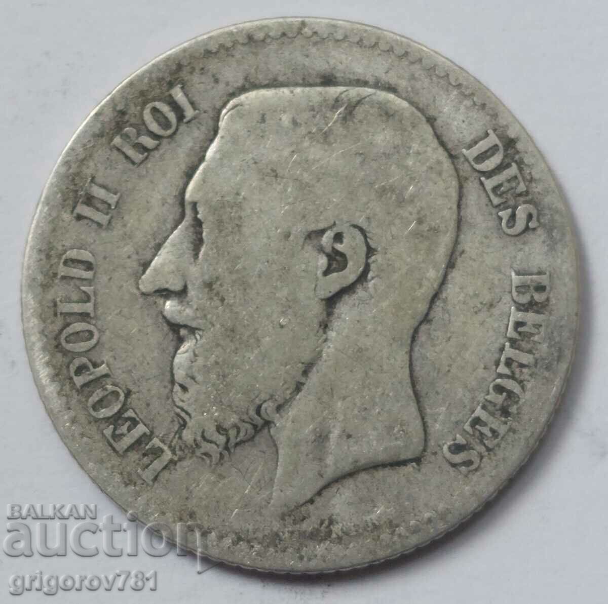 1 франк сребро Белгия 1867 -  сребърна монета №59
