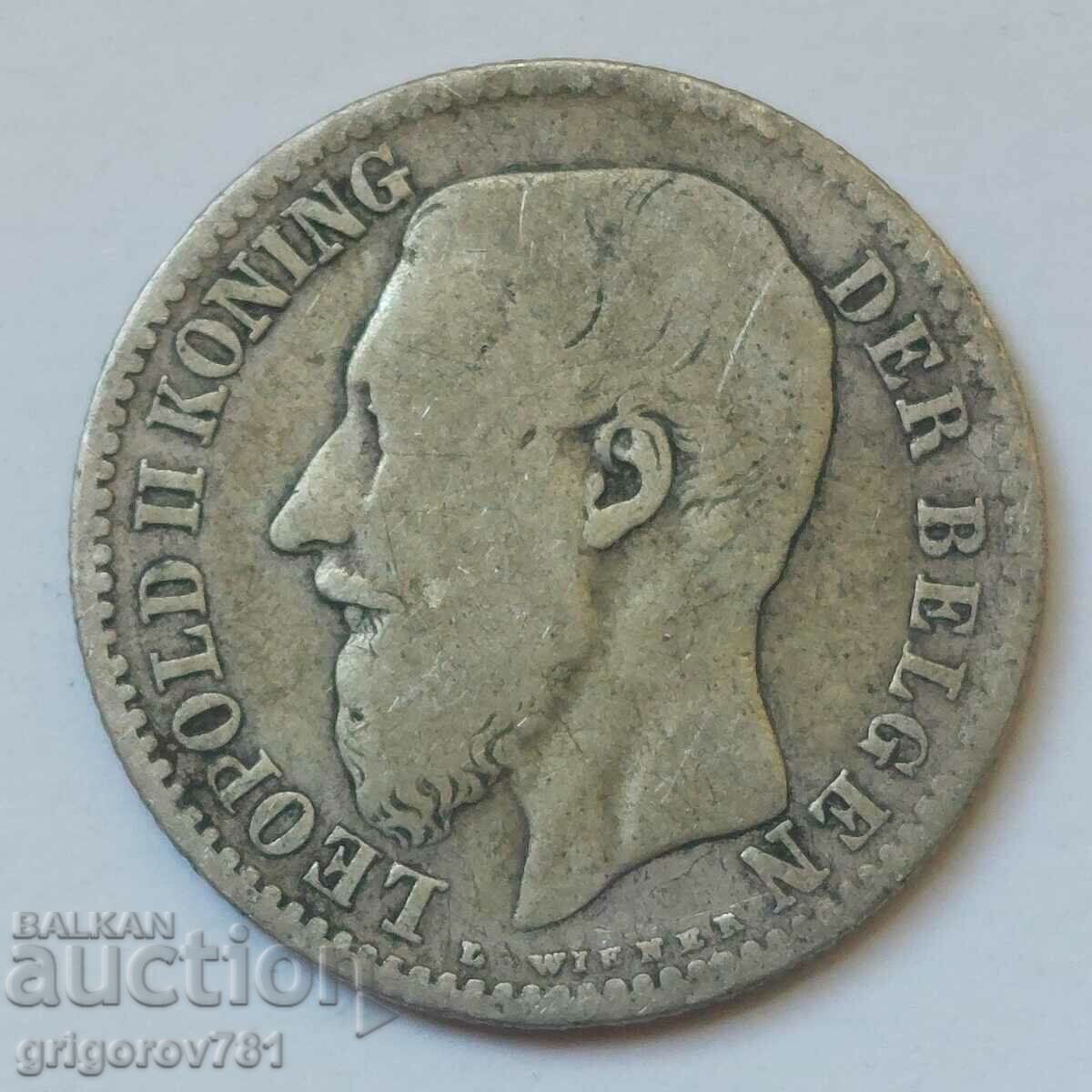 1 франк сребро Белгия 1887 -  сребърна монета №61