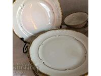 Baroque dessert plates 8 pcs, 17 cm, by KRM, Vintage Poland