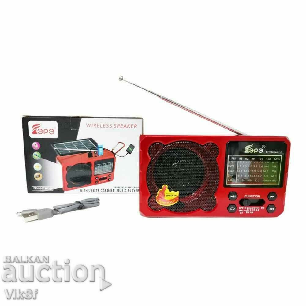 Solar radio with bluetooth USB and flashlight FP 90006/9007BT-S - 7 Solar radio with bluetooth USB and flashlight FP 90006/9007BT-S - 7