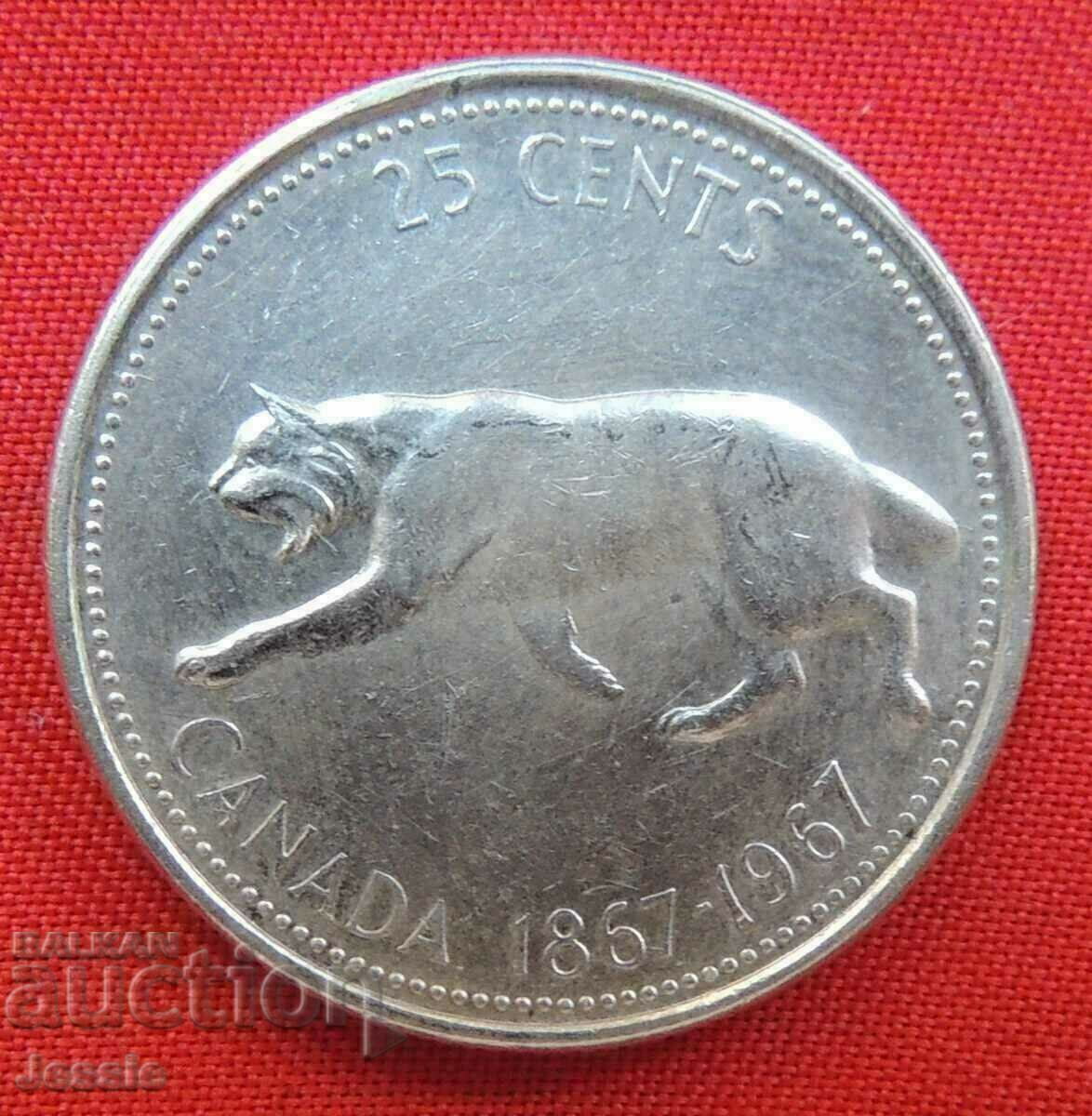 25 de cenți 1967 Canada