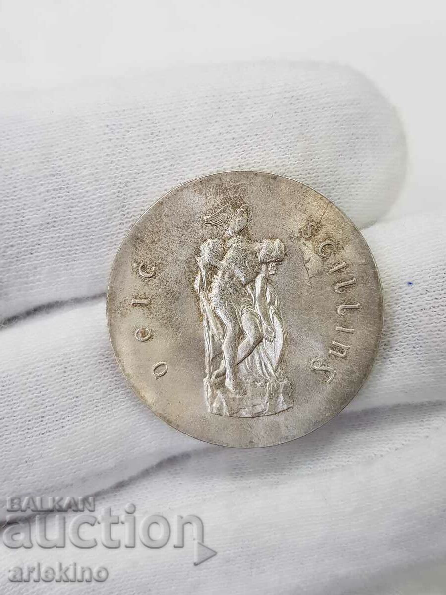 Рядка сребърна монета 10 шилинга Ейре 1966