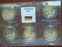 2 Euro 2024 Germany "Mecklenburg" A,D,F,G,J /Германия 2 евро