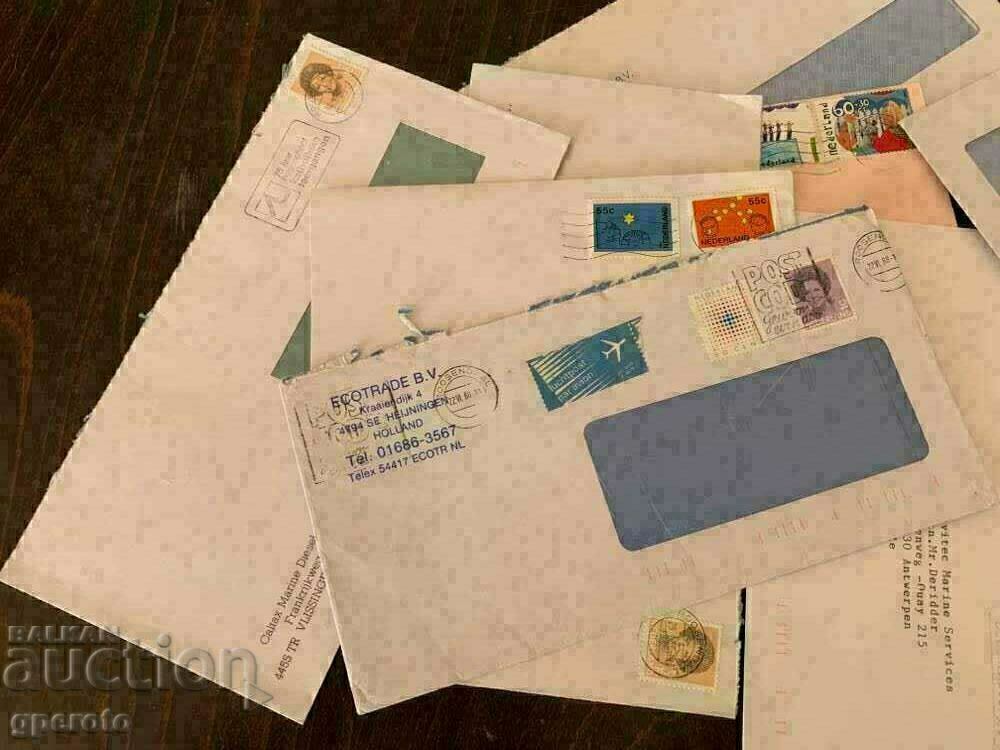 Auction Used Envelopes to Netherlands - 12 Pieces Auction Used Envelopes to Netherlands - 12 Pieces