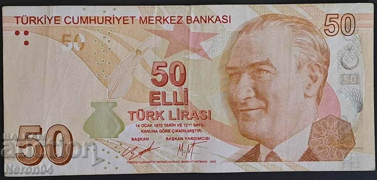 50 Lire 2009, Turcia cu preț € 6.13 | 11.99 BGN
