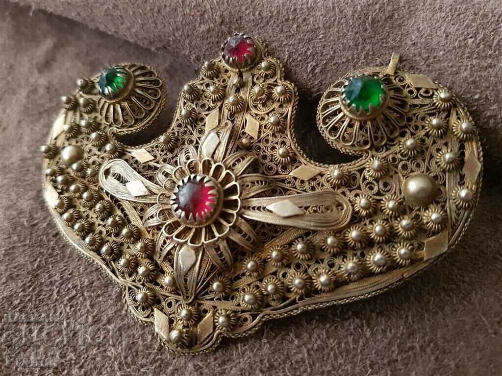 Auction  Vazrozhdensky Silver KUSTEK MEDALLION FILIGRAN pafti