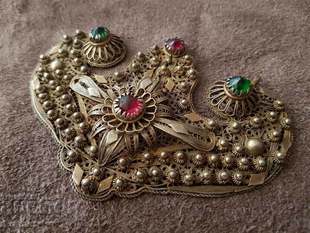 Vazrozhdensky Silver KUSTEK MEDALLION FILIGRAN pafti