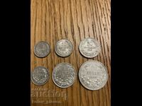 5, 10, 20, 50 de cenți, 1 și 2 BGN 1912