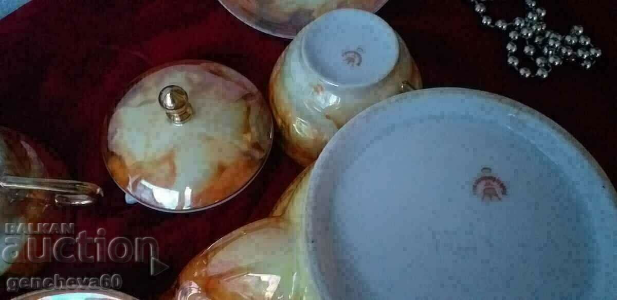 Delivery of Marble vintage KMP porcelain/teapot, cups Delivery of Marble vintage KMP porcelain/teapot, cups