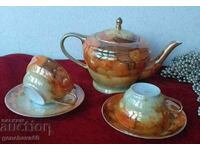 Marble vintage KMP porcelain/teapot, cups
