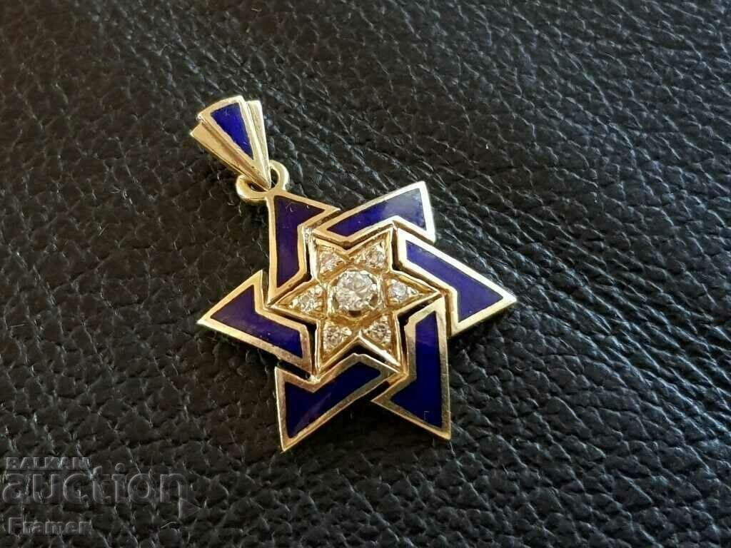 Auction 14K GOLD with DIAMONDS and enamel locket pendant gold Auction 14K GOLD with DIAMONDS and enamel locket pendant gold