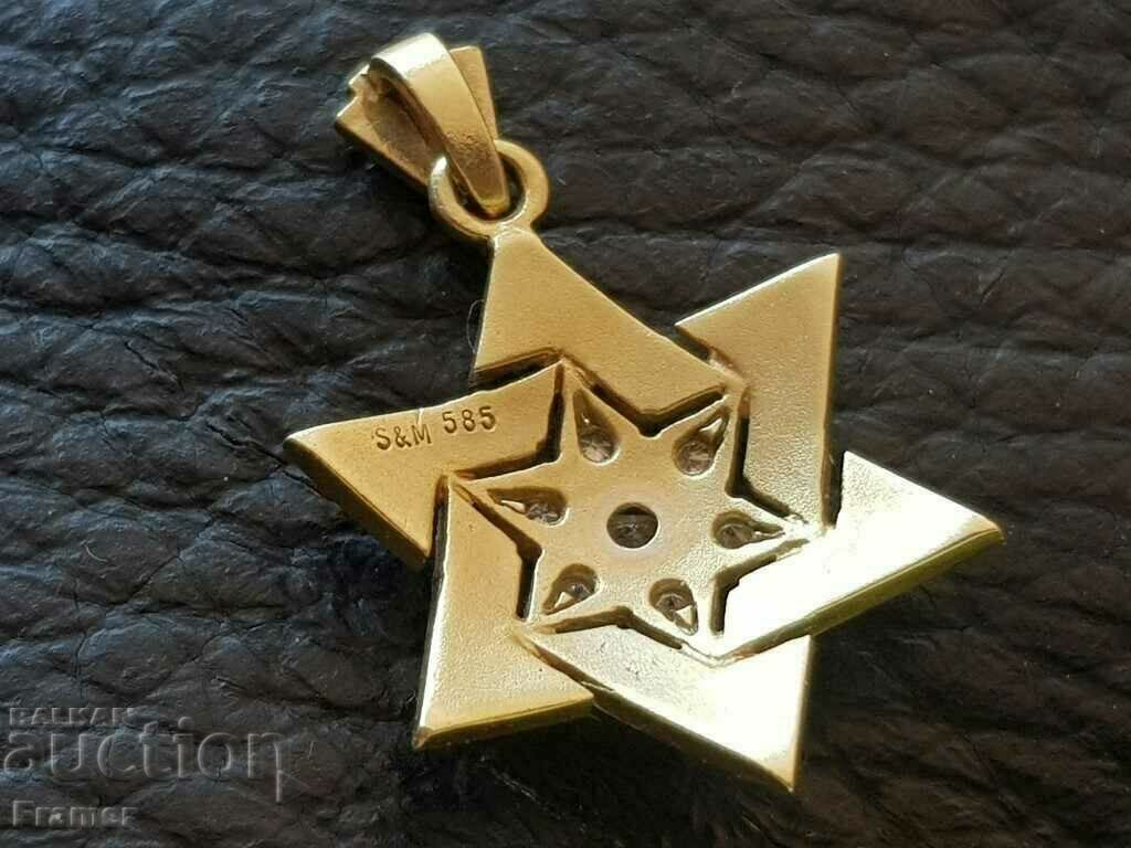 Delivery of 14K GOLD with DIAMONDS and enamel locket pendant gold Delivery of 14K GOLD with DIAMONDS and enamel locket pendant gold