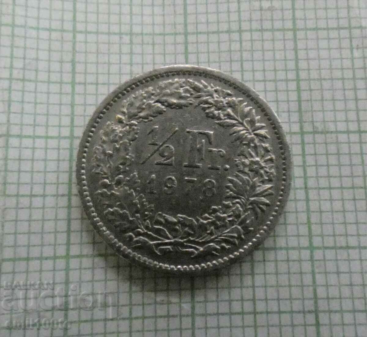 1/2 franc 1978 Elveția