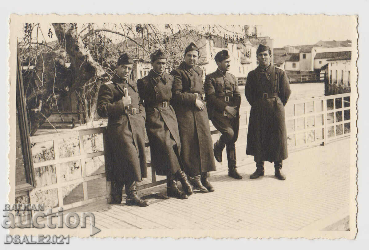WWII-1944 soldiers Bulgaria occupation Greece GYUMURDZINA photo WWII-1944 soldiers Bulgaria occupation Greece GYUMURDZINA photo