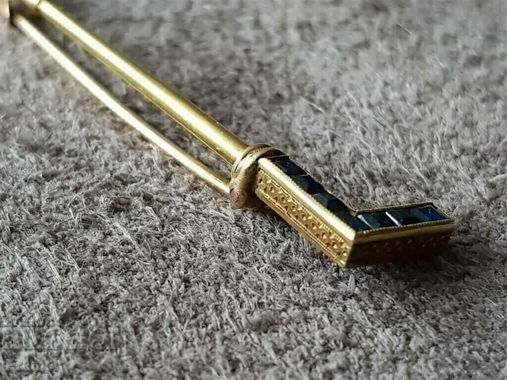 Delivery of GOLD 18K SAPPHIRES GOLD Old France 19th century brooch Delivery of GOLD 18K SAPPHIRES GOLD Old France 19th century brooch