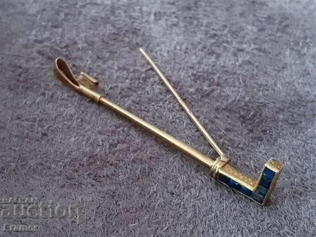 GOLD 18K SAPPHIRES GOLD Old France 19th century brooch - 6 GOLD 18K SAPPHIRES GOLD Old France 19th century brooch - 6