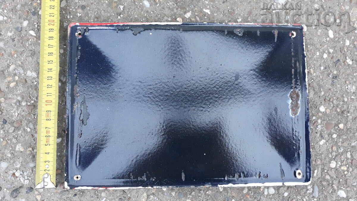 FOLLOW THE RULES retro vintage enamel sign 70s - 7 FOLLOW THE RULES retro vintage enamel sign 70s - 7