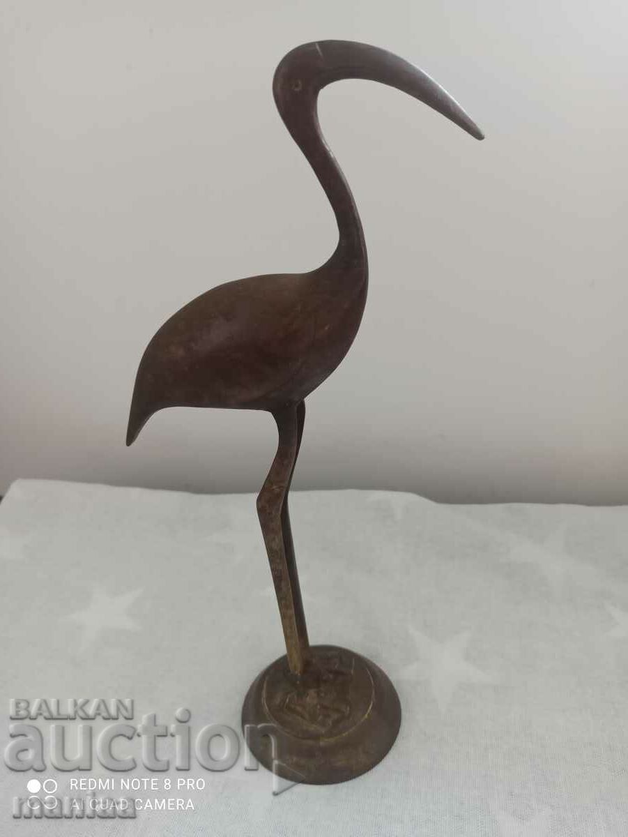 Ancient bronze bird - Flamingo