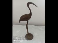 Старинна бронзова птица - Фламинго