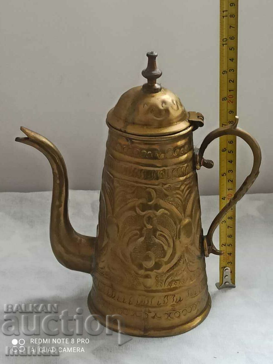 Old large bronze kettle