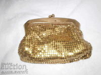 Vintage elegant purse brass yellow metal