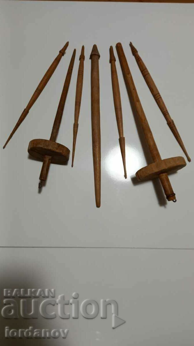 Lot of old spindles and reels. with price 45.00 BGN | € 23.01 Lot of old spindles and reels. with price 45.00 BGN | € 23.01