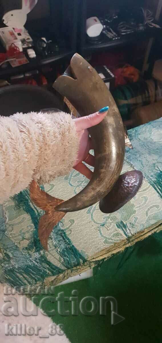 Old horn fish with copper copper combination with price 70.00 BGN | € 35.79 Old horn fish with copper copper combination with price 70.00 BGN | € 35.79