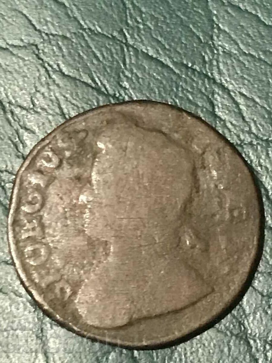 Marea Britanie 1/2 penny 1734 George ll