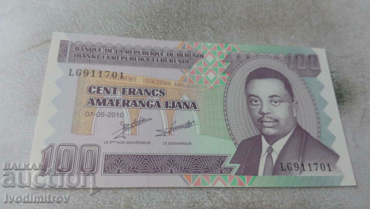 Burundi 100 de franci 2010