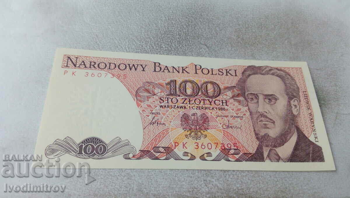 Poland 100 zloty 1986
