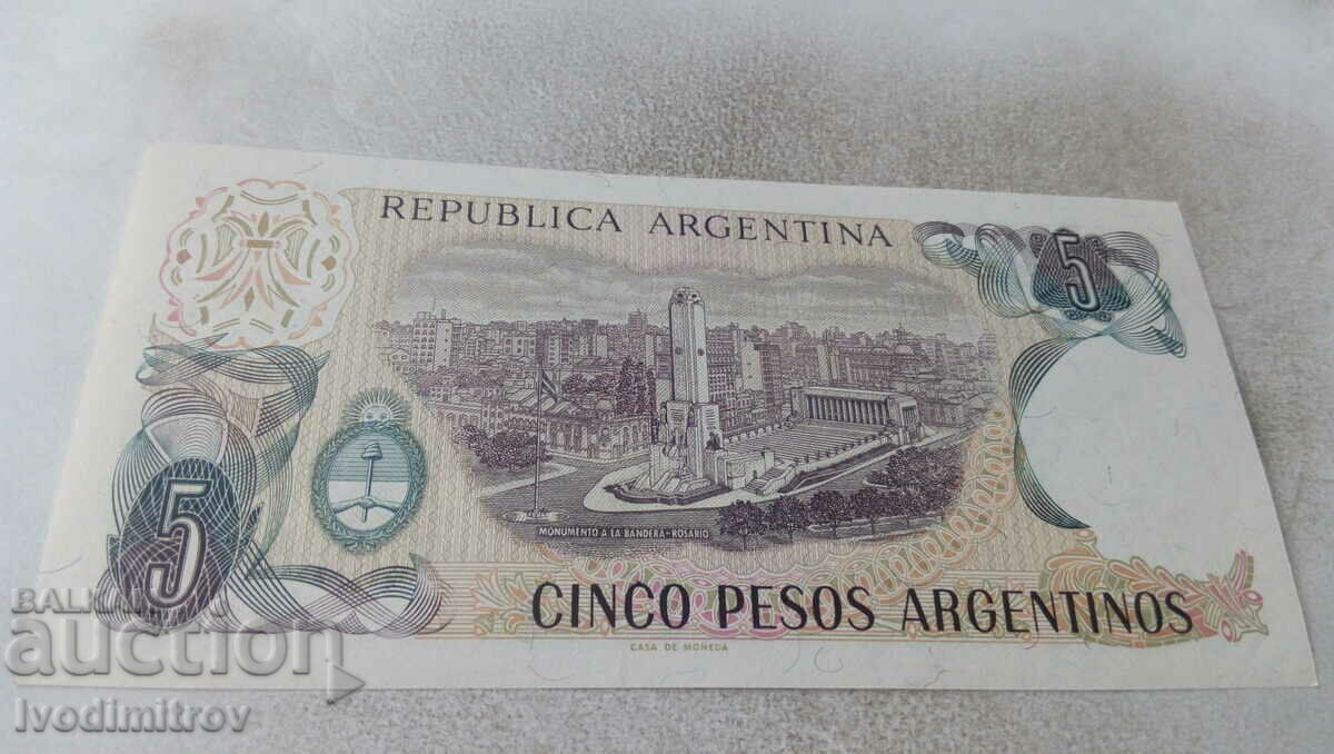 Argentina 5 pesos with price 3.85 BGN | € 1.97 Argentina 5 pesos with price 3.85 BGN | € 1.97