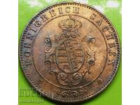 Saxony 5 pfennig 1862 copper