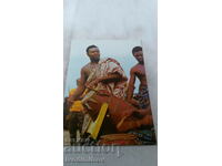 Ghana Drummers in Action postcard