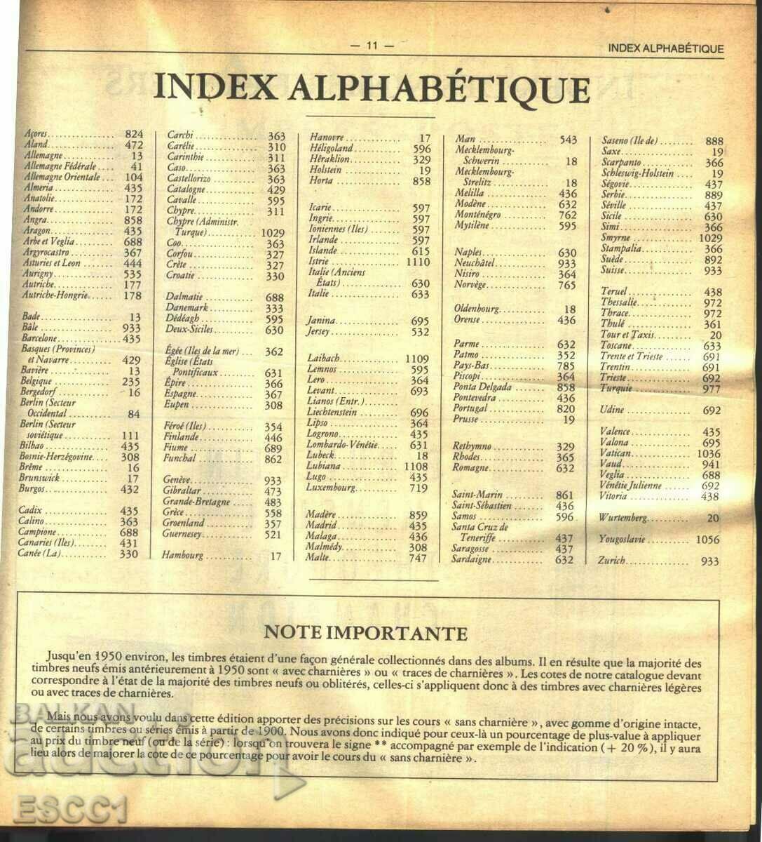 Catalog Yvert Yvert et Tellier 1992 Volumul 3 Europa de Vest cu preț 8.00 BGN | € 4.09