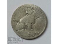 50 сантима сребро Белгия 1901 -  сребърна монета №76