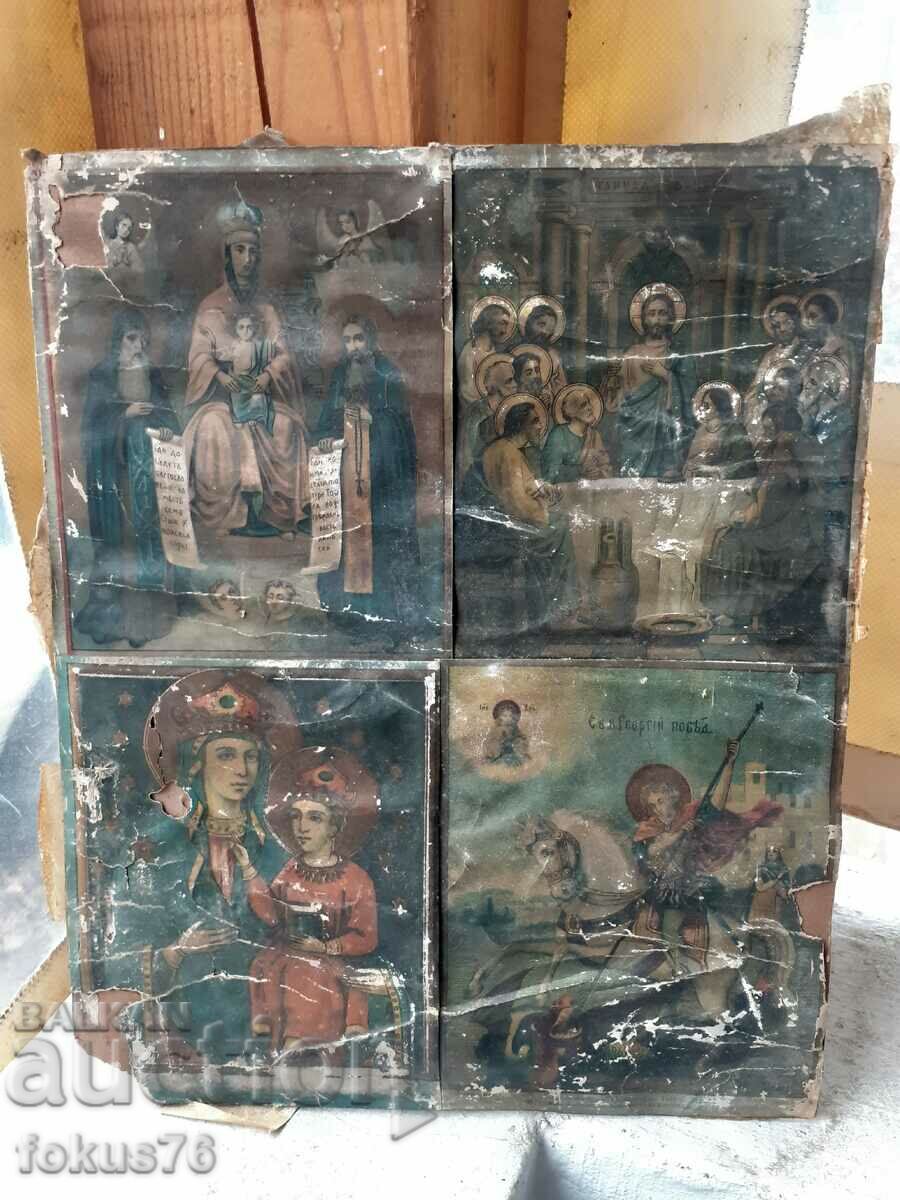 Very old Russian icon lithograph