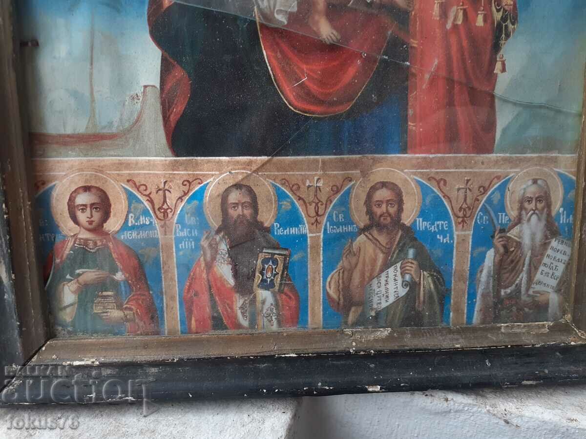 Delivery of Very old Russian icon lithograph in frame Delivery of Very old Russian icon lithograph in frame