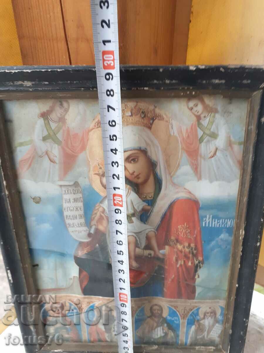 Very old Russian icon lithograph in frame - 6 Very old Russian icon lithograph in frame - 6