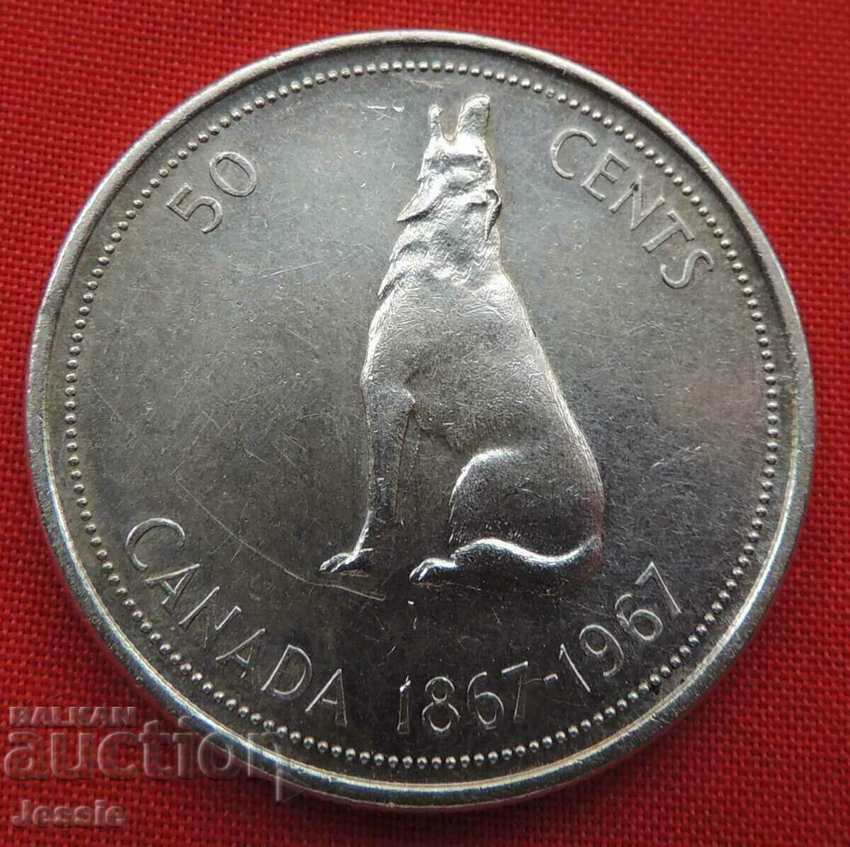 50 cents 1967 Canada
